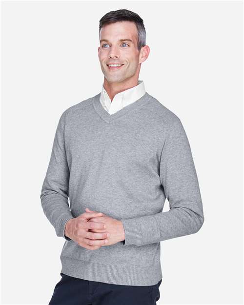 Men's V-Neck Sweater – On Model – Side
