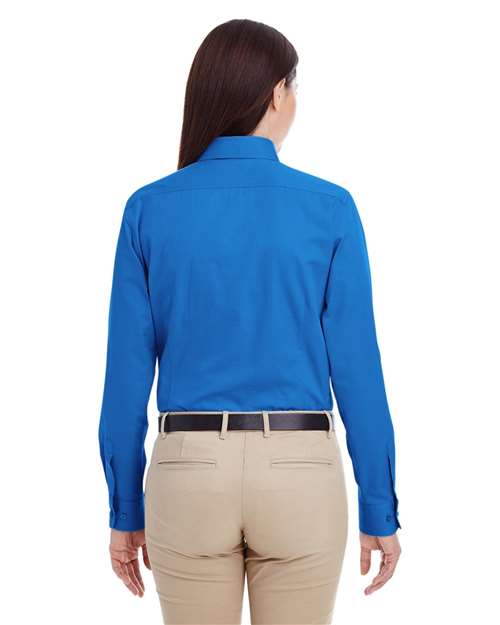 Women's Foundation Cotton Twill Shirt with Teflon – On Model – Back