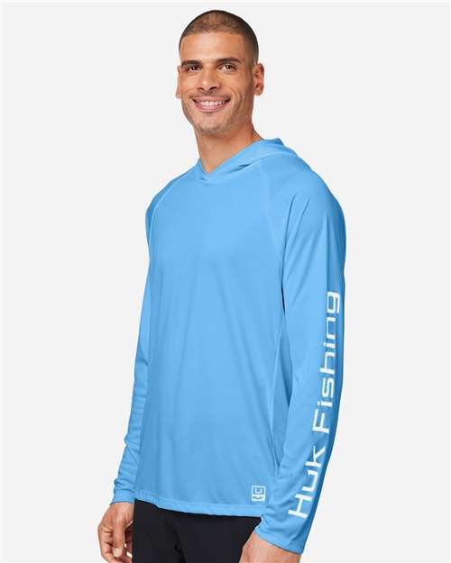 Men's LoPro Pursuit Long Sleeve Hooded T-Shirt – On Model – Side