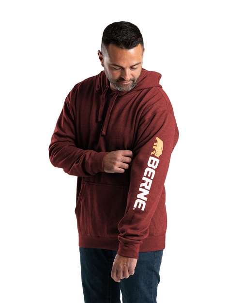 Men's Signature Sleeve Hooded Sweatshirt – On Model – Side