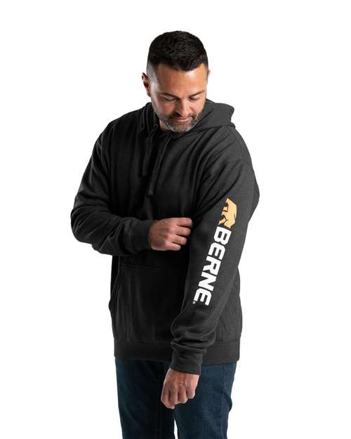 Men's Tall Signature Sleeve Hooded Sweatshirt – On Model – Side