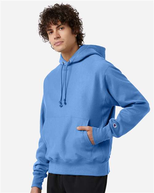 Unisex Reverse Weave® Hooded Sweatshirt – On Model – Side