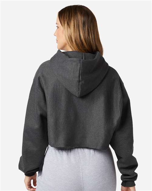 Women's Reverse Weave® Hooded Cropped Sweatshirt – On Model – Back