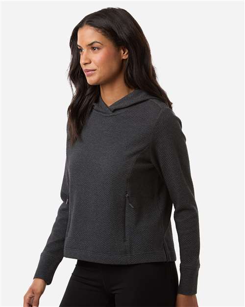 Women's Spirit Textured Hooded Pullover – On Model – Side