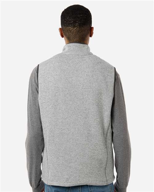 Men's Jasper Jacquard Fleece Vest – On Model – Back