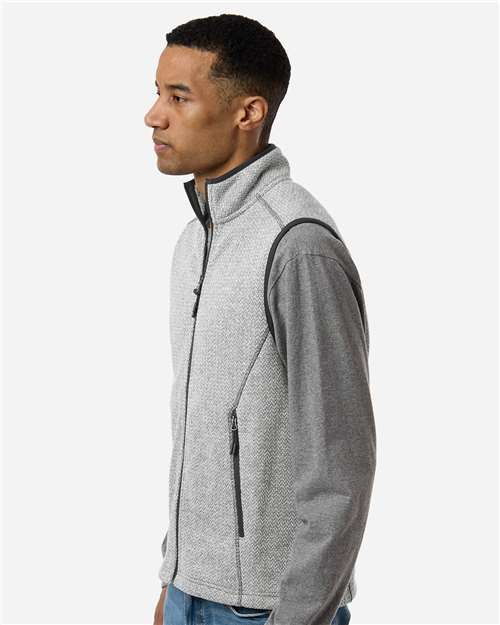Men's Jasper Jacquard Fleece Vest – On Model – Side