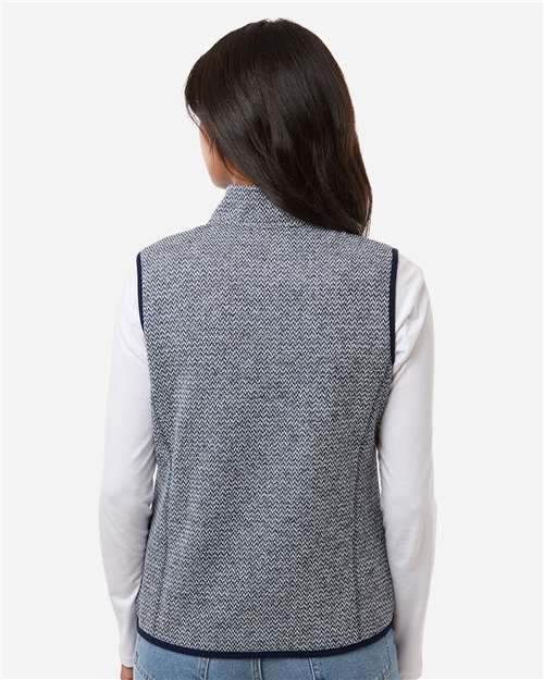 Women's Jasper Jacquard Fleece Vest – On Model – Back