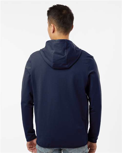 Unisex Perform Full-Zip Hooded Sweatshirt – On Model – Back