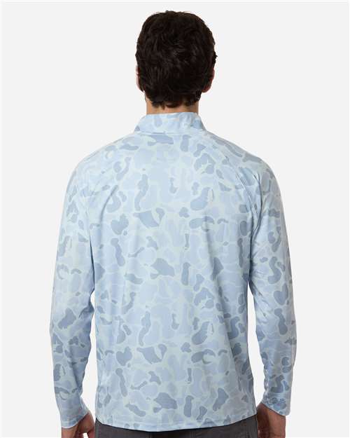 Men's Airweight KC Printed Quarter-Zip Pullover – On Model – Back