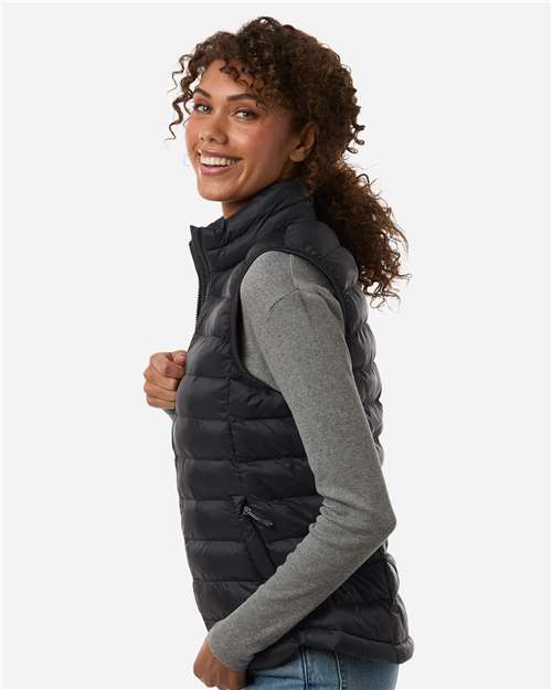 Women's Lightweight Poly-filled Packable Vest – On Model – Side