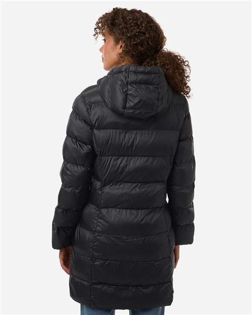 Women's Poly-filled 3/4 Length Coat – On Model – Back