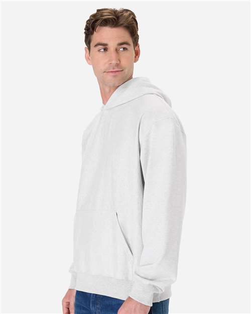 Unisex Beefy® Sweats Premium Heavyweight Hooded Sweatshirt – On Model – Side