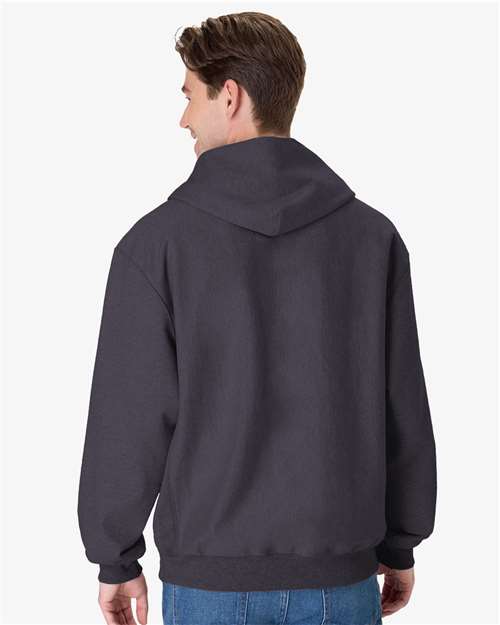 Unisex Beefy® Sweats Premium Heavyweight Hooded Sweatshirt – On Model – Back