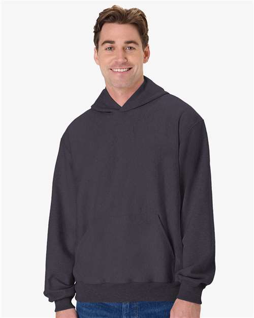 Unisex Beefy® Sweats Premium Heavyweight Hooded Sweatshirt – On Model