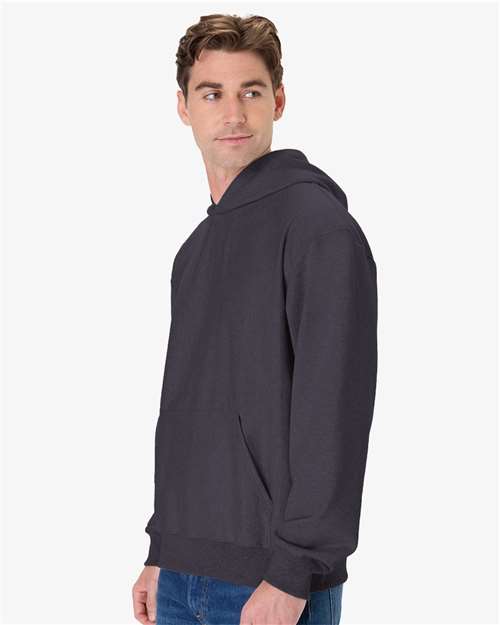 Unisex Beefy® Sweats Premium Heavyweight Hooded Sweatshirt – On Model – Side