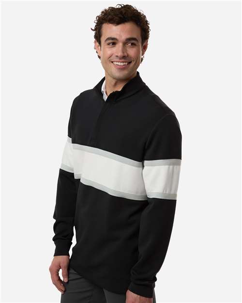 Men's Owen Quarter-Zip Colorblock Pullover – On Model – Side