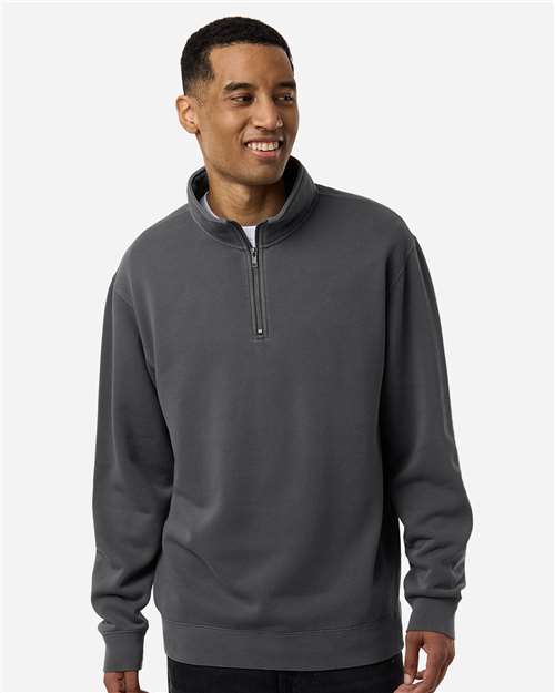 Unisex Pigment-Dyed Quarter-Zip Pullover