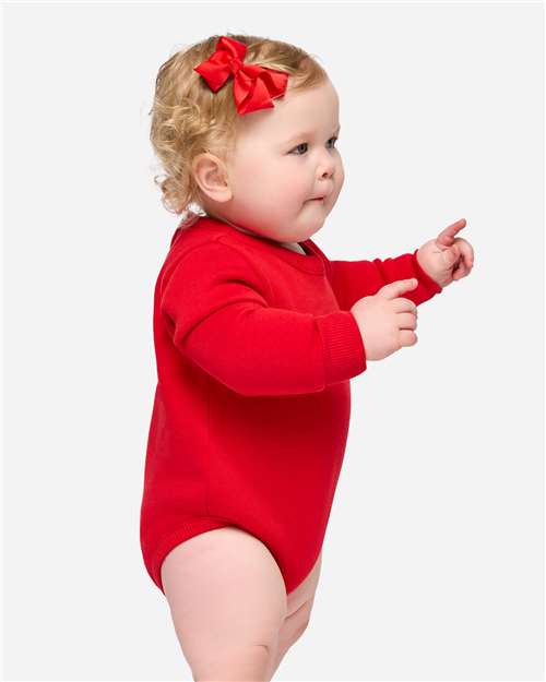 Infant Fleece Bodysuit – On Model – Side