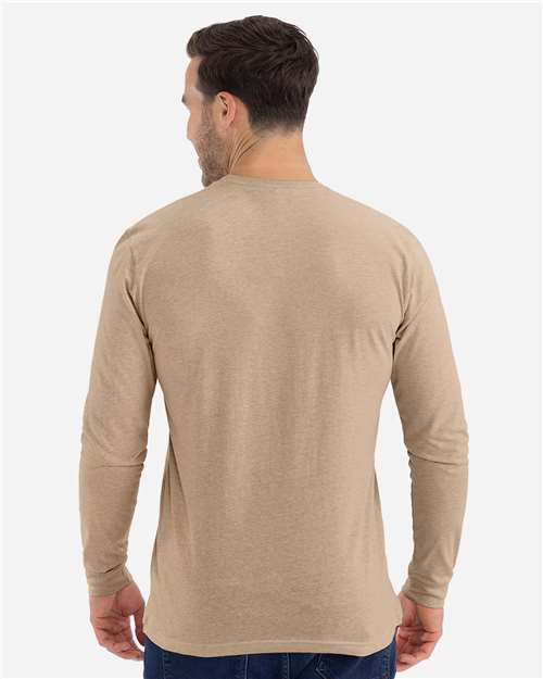 Unisex CVC Long Sleeve Tee – On Model – Back