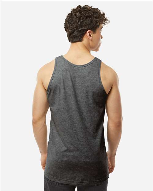 Unisex Fine Jersey Tank Top – On Model – Back