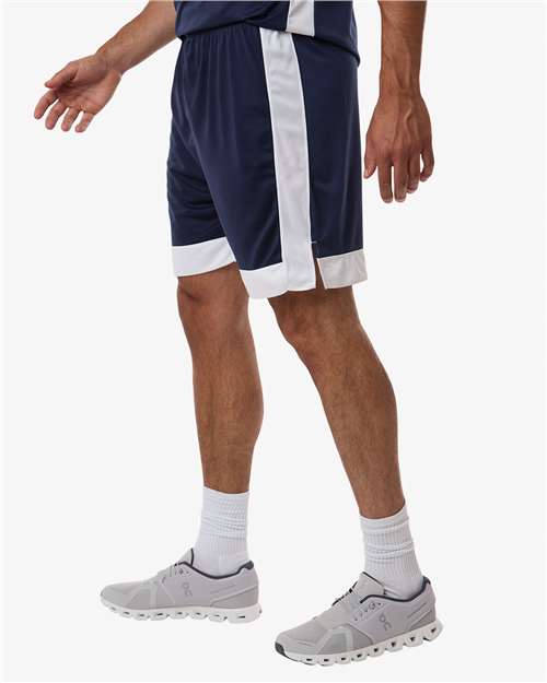 Unisex Match-Up Basketball Shorts – On Model – Side