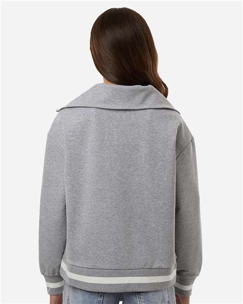 Women's Heritage Prep Quarter-Zip Pullover – On Model – Back