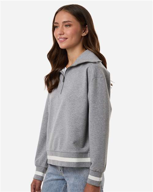 Women's Heritage Prep Quarter-Zip Pullover – On Model – Side