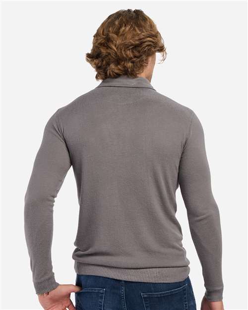 Men's Cuddle Sweater Polo – On Model – Back