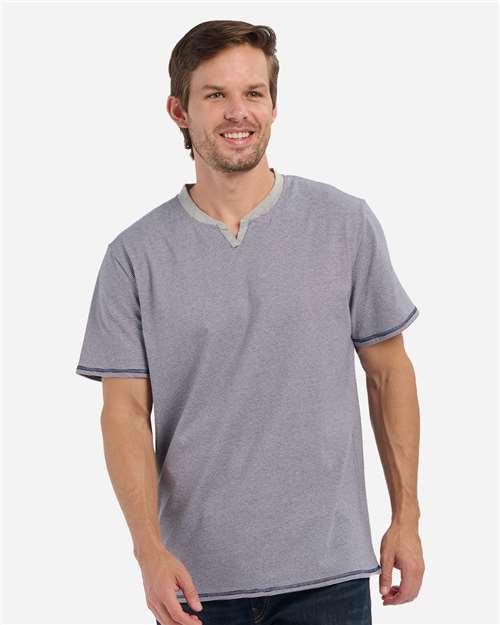 Men's Striped V-Notch T-Shirt