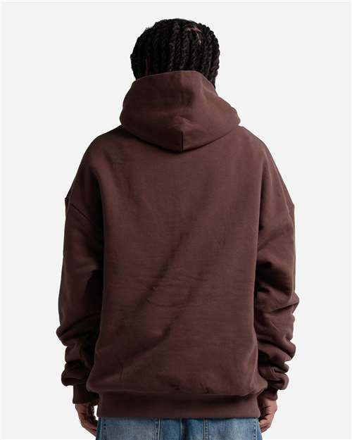 Unisex Garment-Dyed Double Layer Reversible Hoodie Sweatshirt – On Model – Back