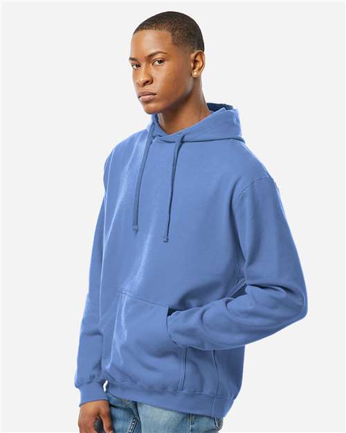 Unisex Fleece Hooded Sweatshirt – On Model – Side