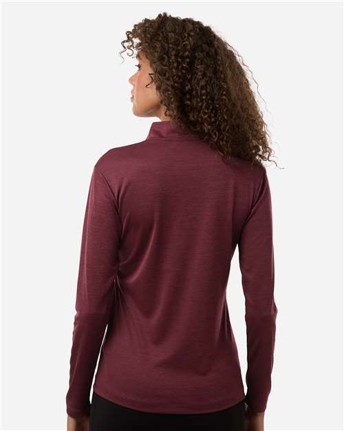 Women's Pro-Lock Performance Mélange Quarter-Zip Pullover – On Model – Back