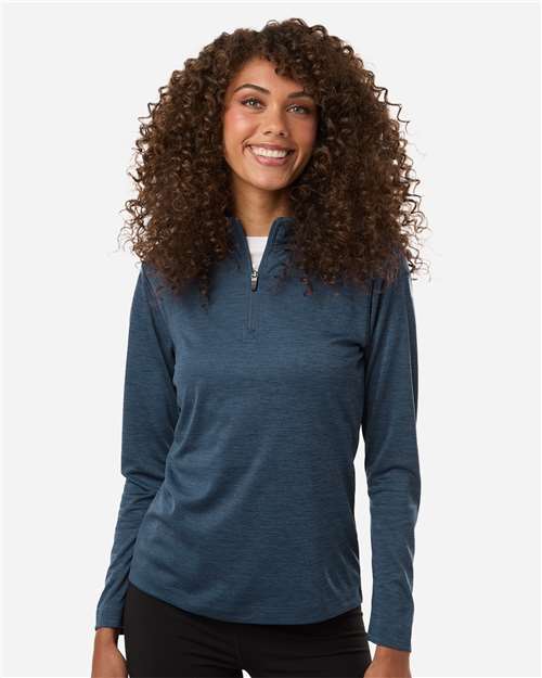 Women's Pro-Lock Performance Mélange Quarter-Zip Pullover – On Model