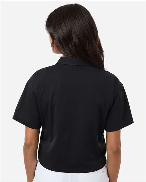 Women's Pro-Flex Sorona® Boxy Polo – On Model – Back