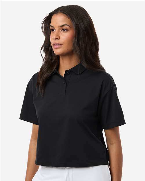 Women's Pro-Flex Sorona® Boxy Polo – On Model – Side