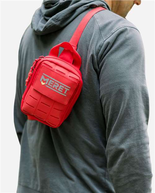 Small Personal Response Red Pack – On Model – Side