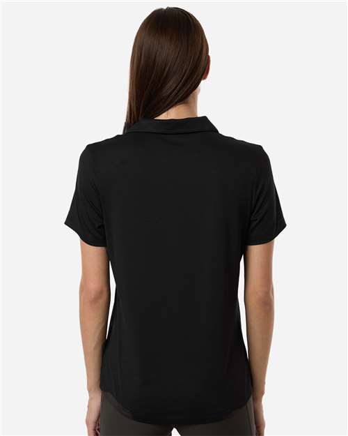 Womens Icon Heather Polo – On Model – Back