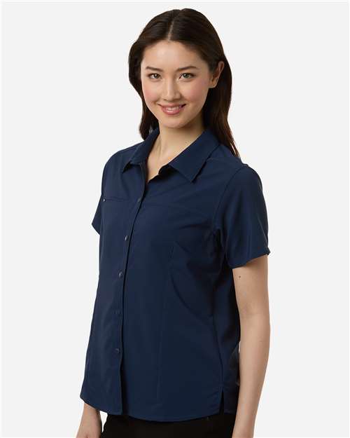 Women's UltraUVP Shoreline Short Sleeve Staff Shirt – On Model – Side