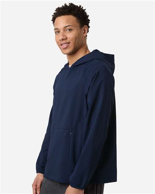 Men's UltraUVP Shoreline Long Sleeve Hooded Pullover – On Model – Side