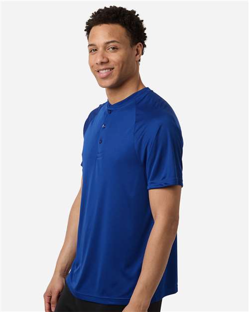 Men's Zone Performance Henley – On Model – Side