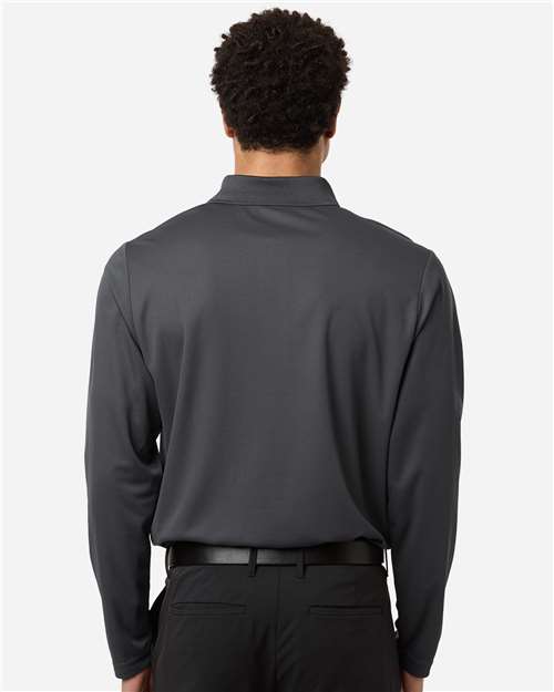 Men's Nova Performance Long Sleeve Pique Polo – On Model – Back