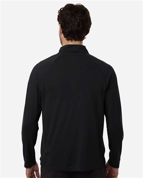 Men's Seaton Pebble Textured Quarter-Zip Pullover – On Model – Back