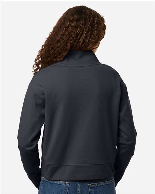 Women's Mantra Half-Zip Ottoman Pullover – On Model – Back