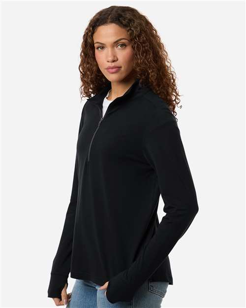 Women's JAQ Stretch Performance Quarter-Zip – On Model – Side