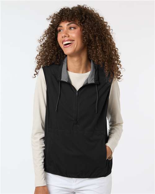 Women's Network Lightweight Quarter-Zip Vest – On Model