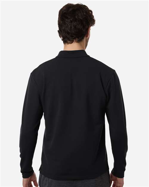 Men's Stretch Quarter-Zip Fleece Pullover – On Model – Back