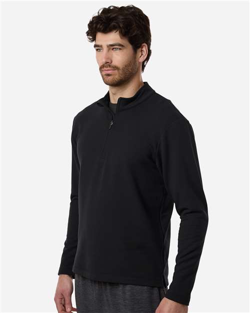 Men's Stretch Quarter-Zip Fleece Pullover – On Model – Side