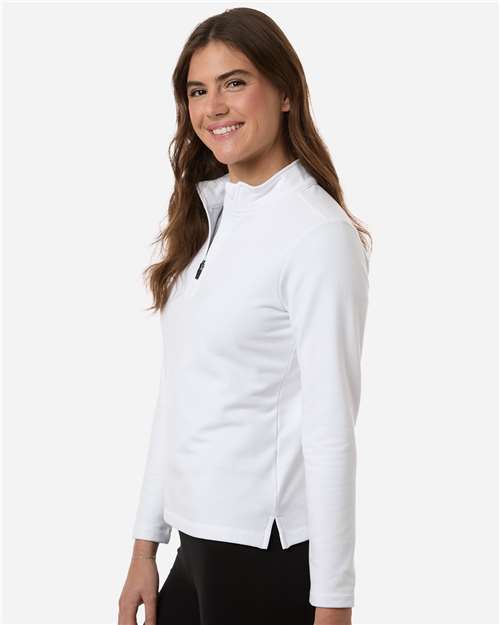 Women's Stretch Quarter-Zip Fleece Pullover – On Model – Side