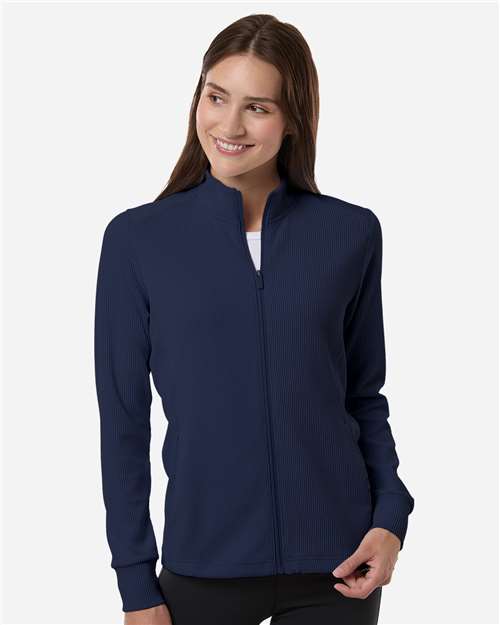 Women's Performance Textured Full-Zip Jacket – On Model