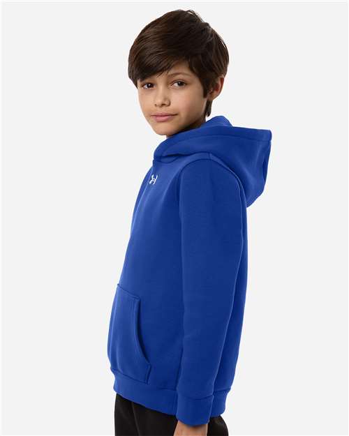 Youth Team Icon Fleece Hooded Sweatshirt – On Model – Side